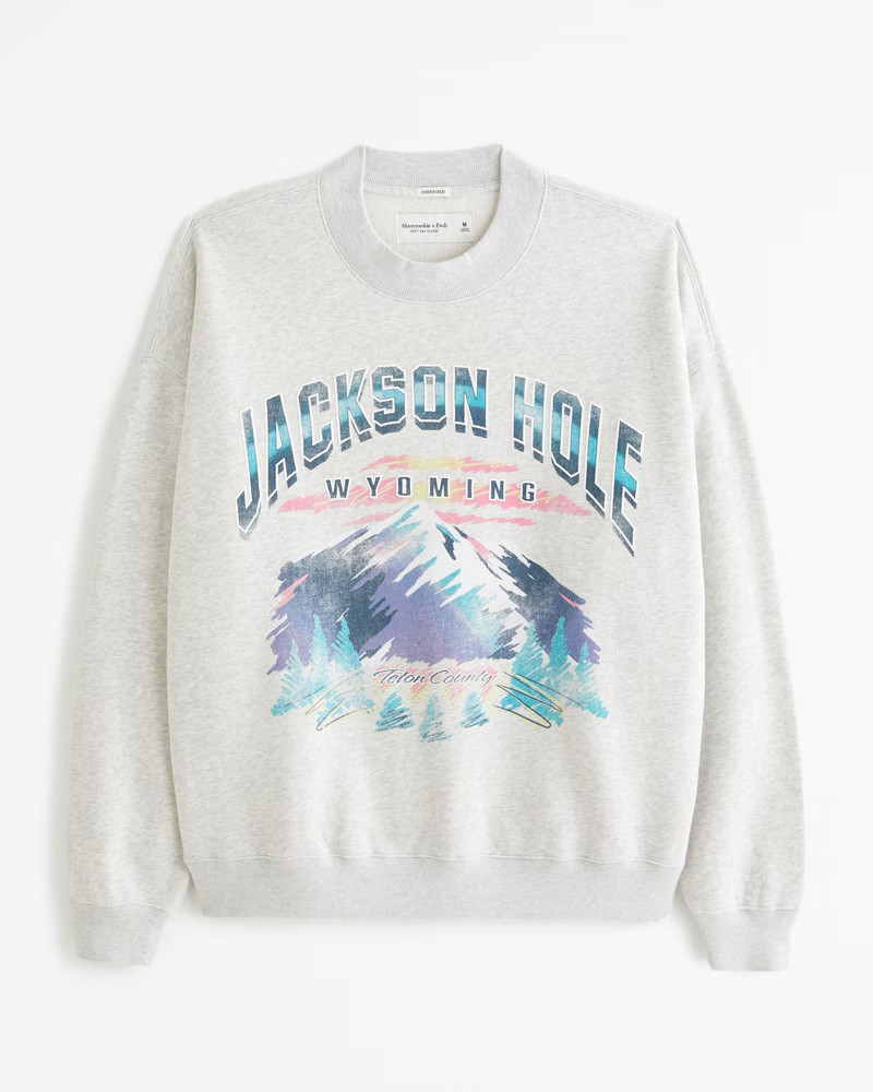 Women's Yellowstone Graphic Crew Sweatshirt | Women's Tops | Abercrombie.com | Abercrombie & Fitch (US)