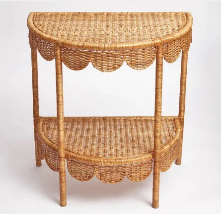 Demilune scalloped side table | Auden & Avery