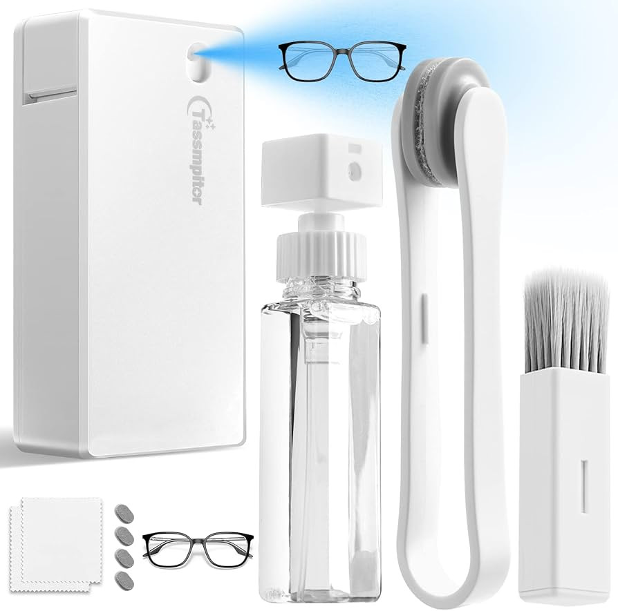 Eyeglass Cleaner Kit for Cleaning Glasses, 5-in-1 Eye Glasses Lens Cleaner|Cleaner Tool Case+Anti... | Amazon (US)