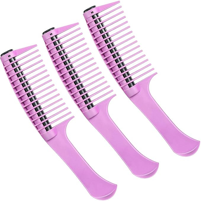 Leinuosen 3 Packs Hair Comb with Roller, Detangling Comb with Roller Integrated Anti Splicing for... | Amazon (US)