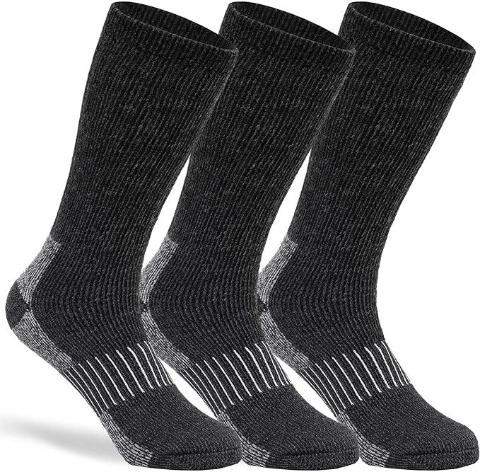 Merino Wool Socks Casual Warm Socks for Winter Cozy Boot Socks for Men & Women | Amazon (US)
