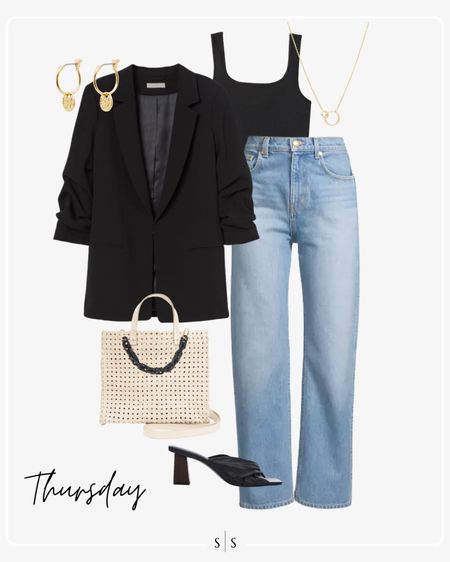Style Guide of the Week | Transitional outfits to wear in between late Summer and early Fall!

Straight jeans, black blazer, twist knot sandal, date night look

Timeless style, outfit ideas, transitional style, warm weather style, Fall outfit, Summer outfits, closet basics, casual style, chic style, everyday outfit. See all details on thesarahstories.com ✨

#LTKstyletip