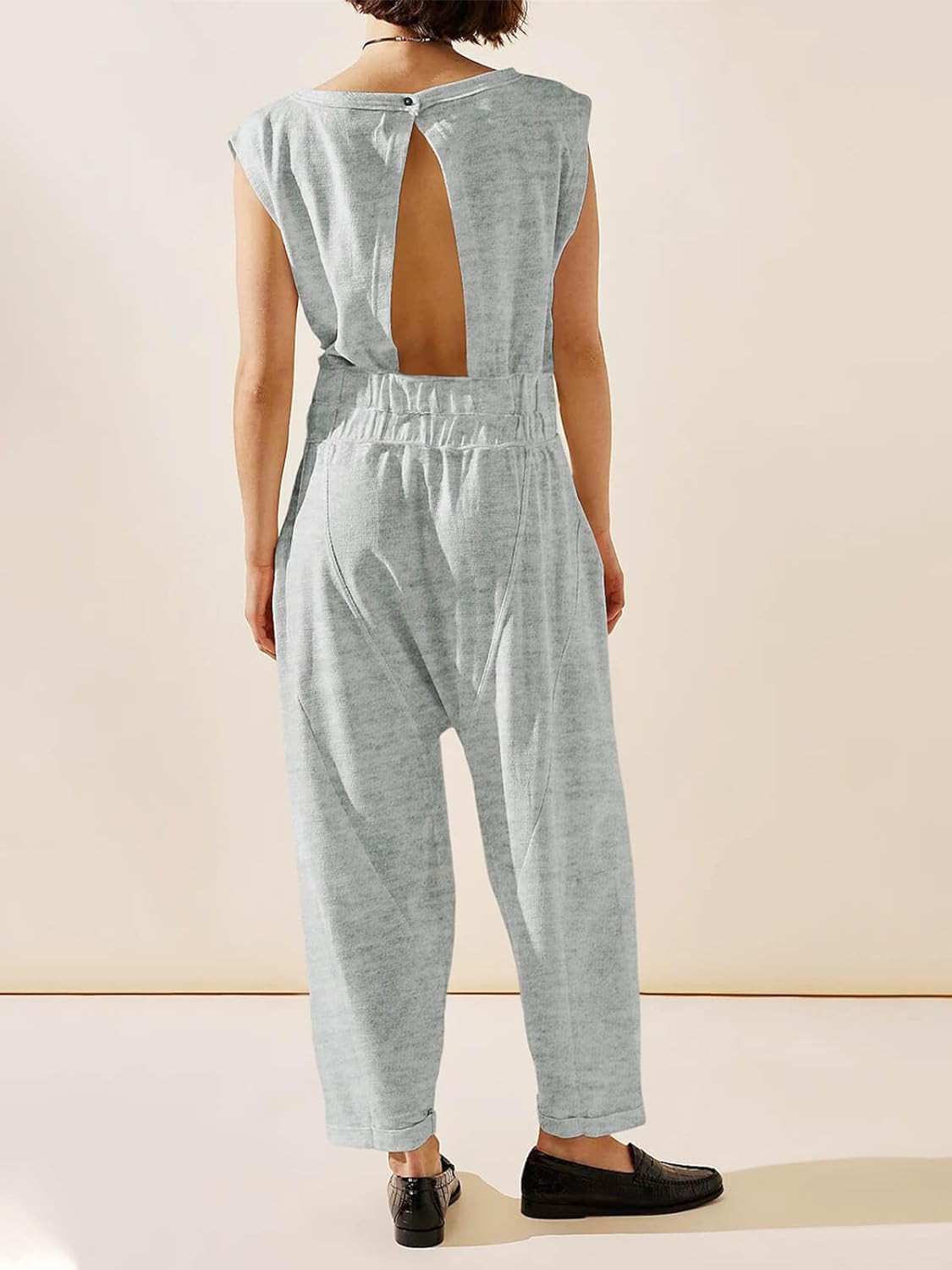 Tongmingyun Women's Casual Jumpsuits Sleeveless Backless Fashion Loose Long Pants Romper | Amazon (US)