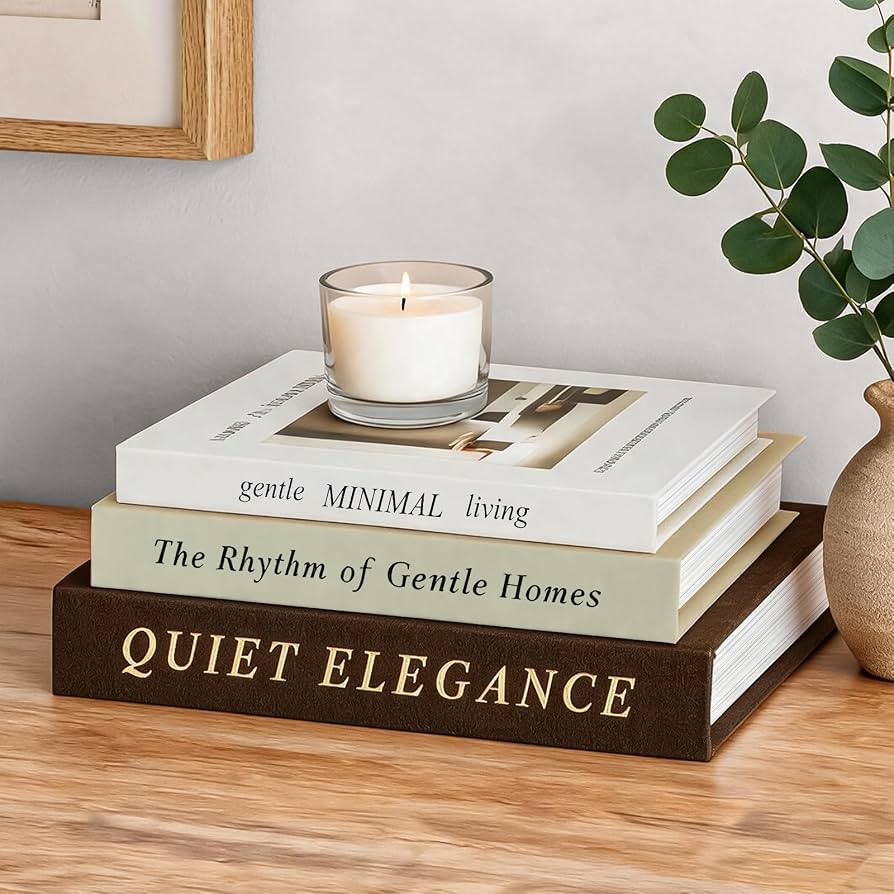 CNARIO Beautiful Decorative Books, 3Pcs Fake Books for Coffee Table | Amazon (US)