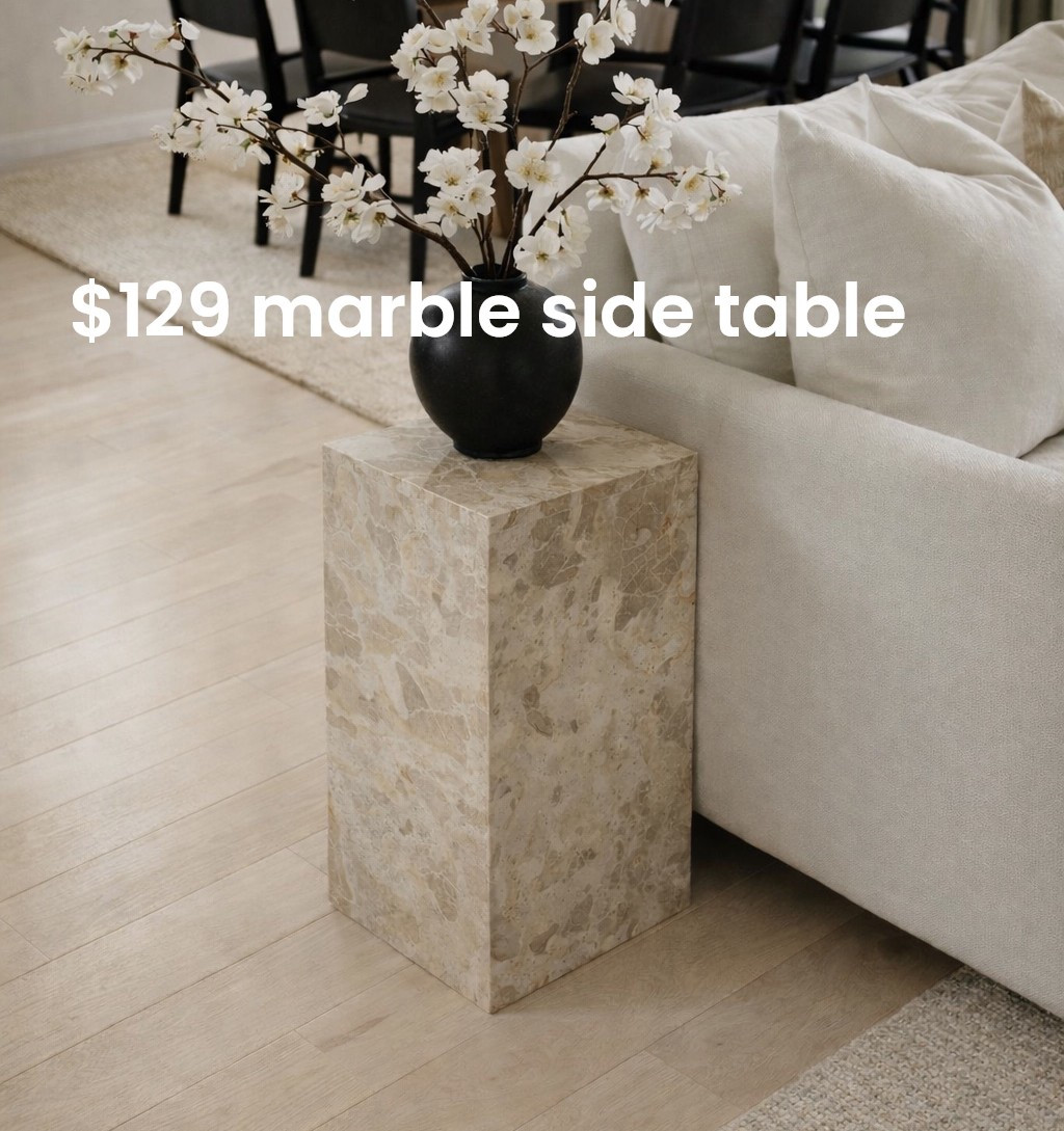 No way 🤯🤯🤯🏃‍♀️🏃‍♀️ best price I’ve ever seen for a genuine marble side table. This is identical to a $1500 style!!!!!!!! Will sellout 

#LTKHome #LTKSaleAlert