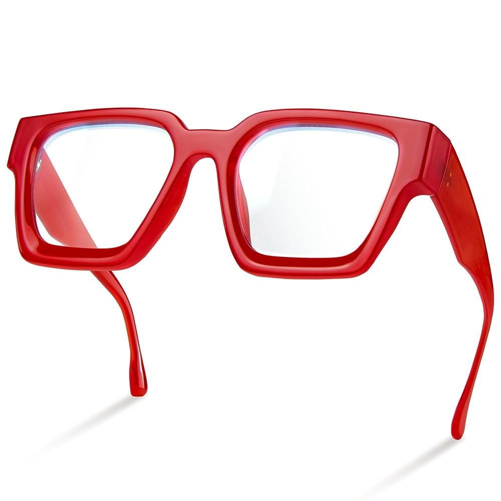 livho Oversized up to 99% Blue Light Blocking Glasses for Woman - Rectangle Fashion Glasses for C... | Amazon (US)