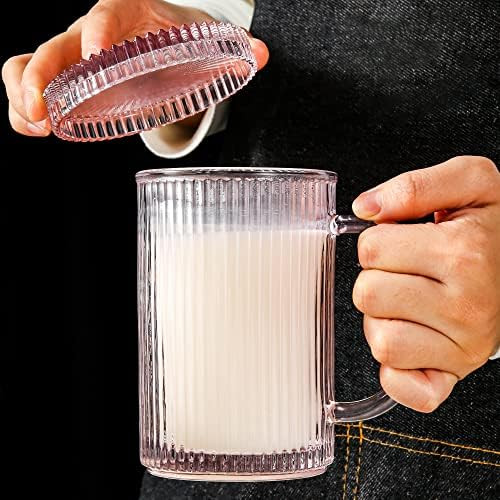 Wildnut Clear Glass Coffee Mug, Classic Vertical Stripes Tea Mug Cup, Coffee Tea Cup with Glass L... | Amazon (US)