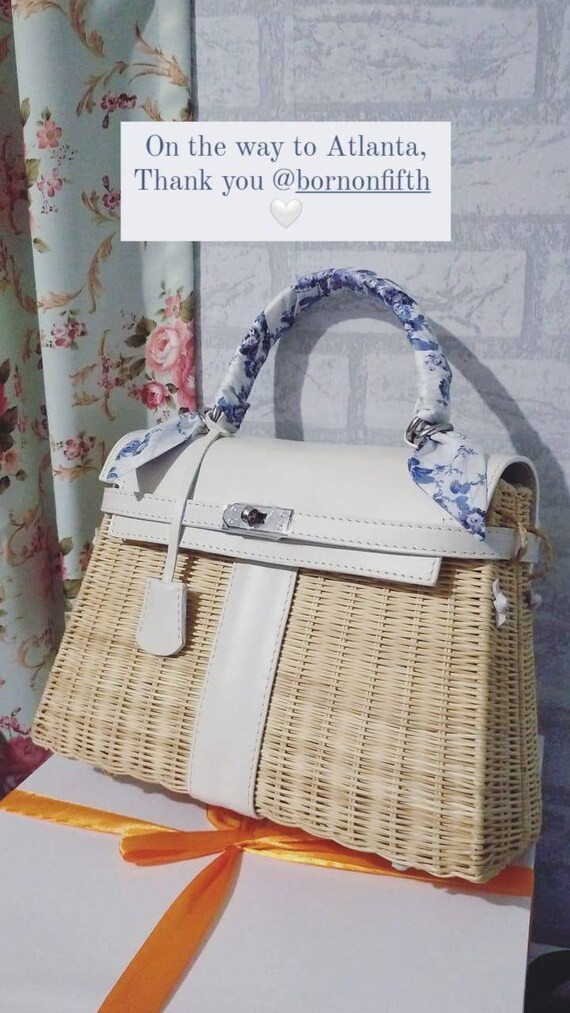 Made to order, Handcrafted wicker bag with genuine leather, SIZE 31 | Etsy (US)