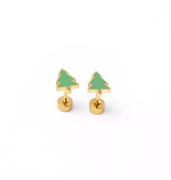 Pip Pop Christmas Tree Stud Earrings | Janie and Jack