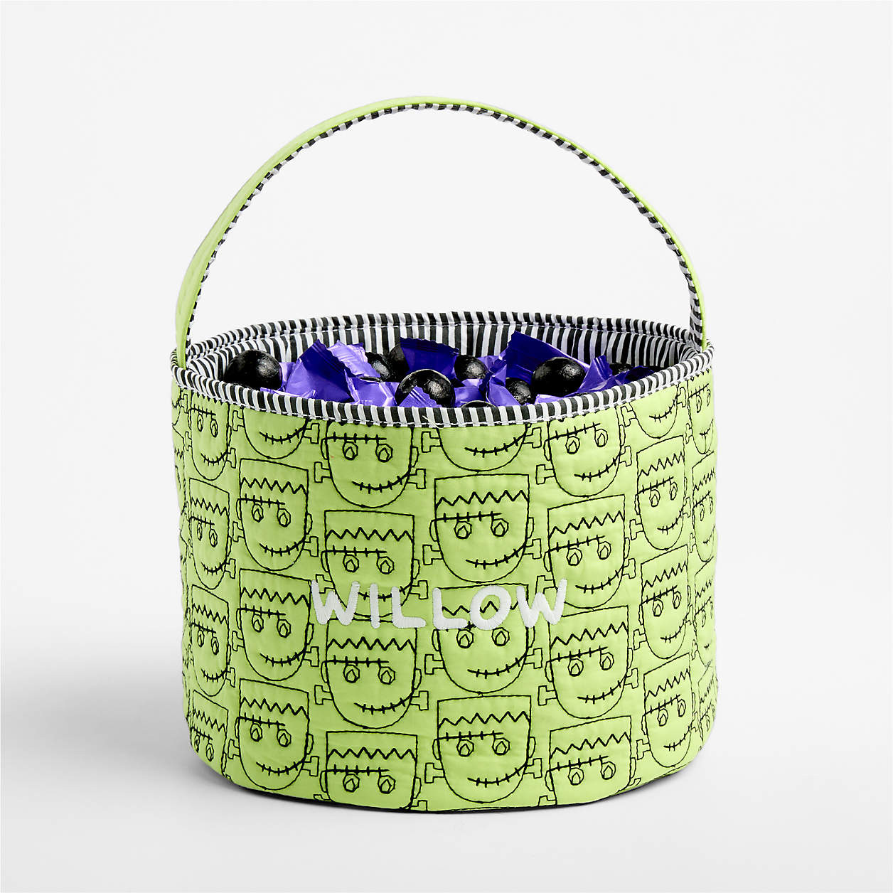 Green Frankenstein Halloween Kids Treat Bag + Reviews | Crate & Kids | Crate & Barrel