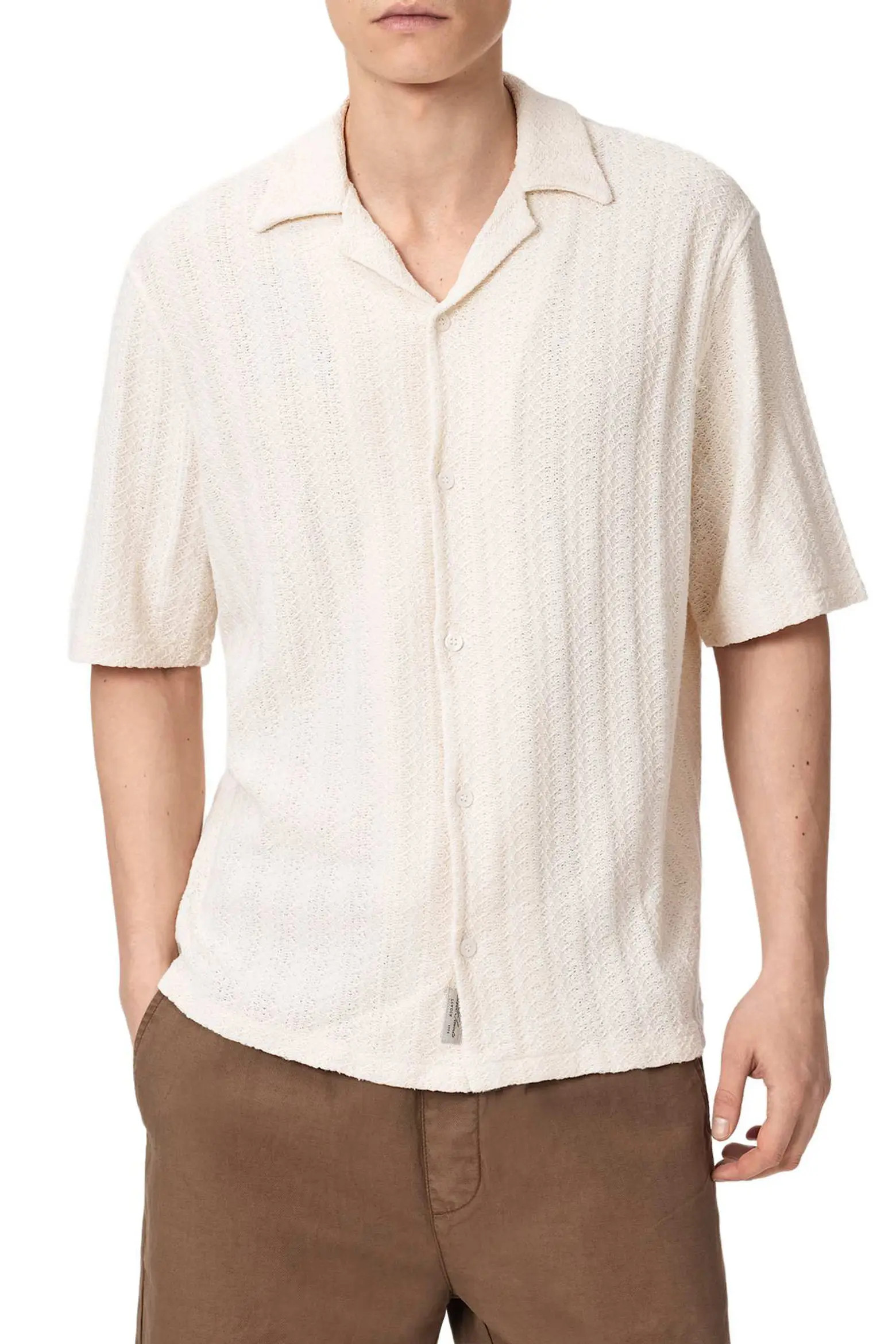 Trace Textured Cotton Camp Shirt (Men) | Nordstrom | Nordstrom