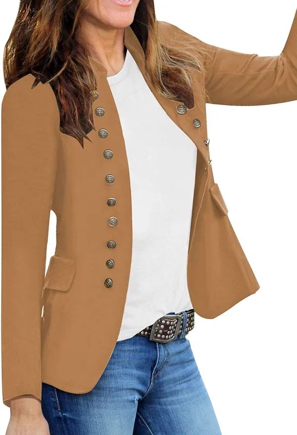 luvamia Jacket Womens Fashion Womens Jacket Blazer for Women Fashion Womens Winter Jacket Open Fr... | Amazon (US)