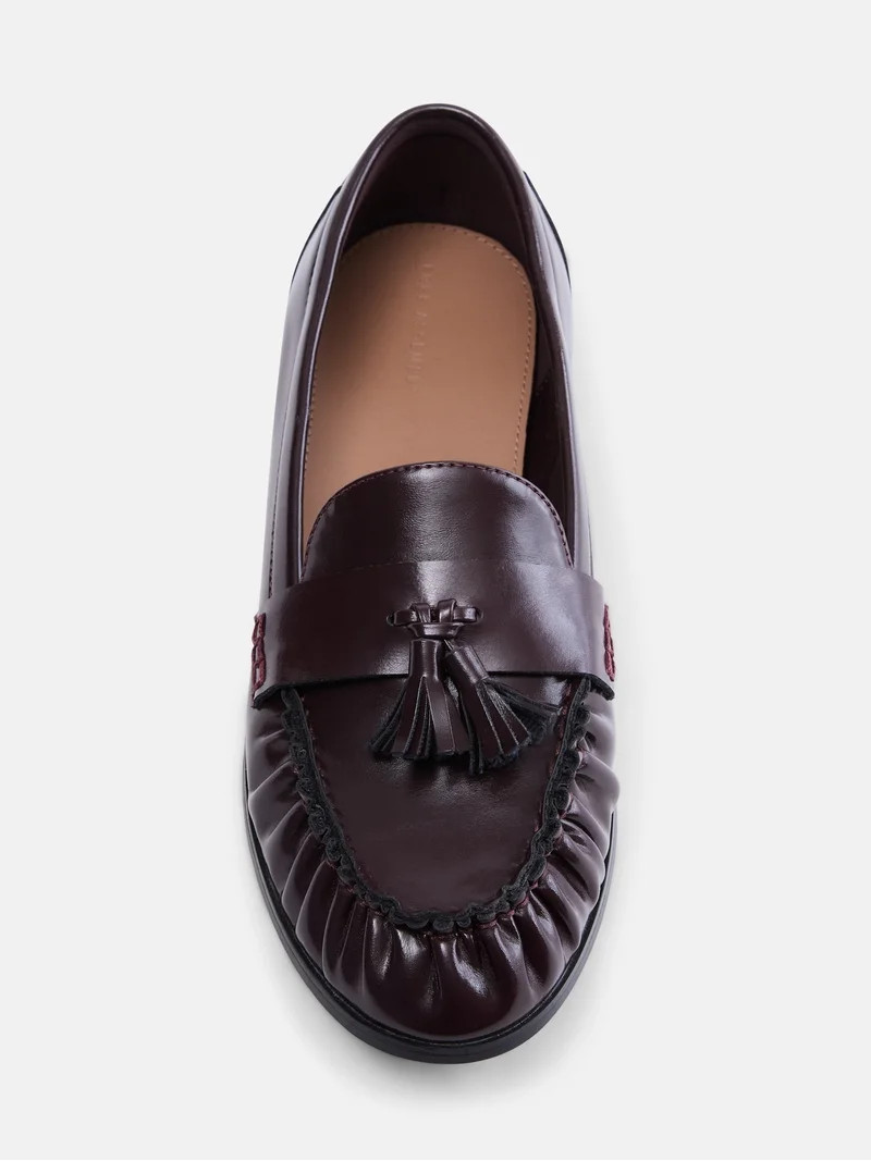 Free Assembly Women's Faux Leather Tassel Loafers | Walmart (US)