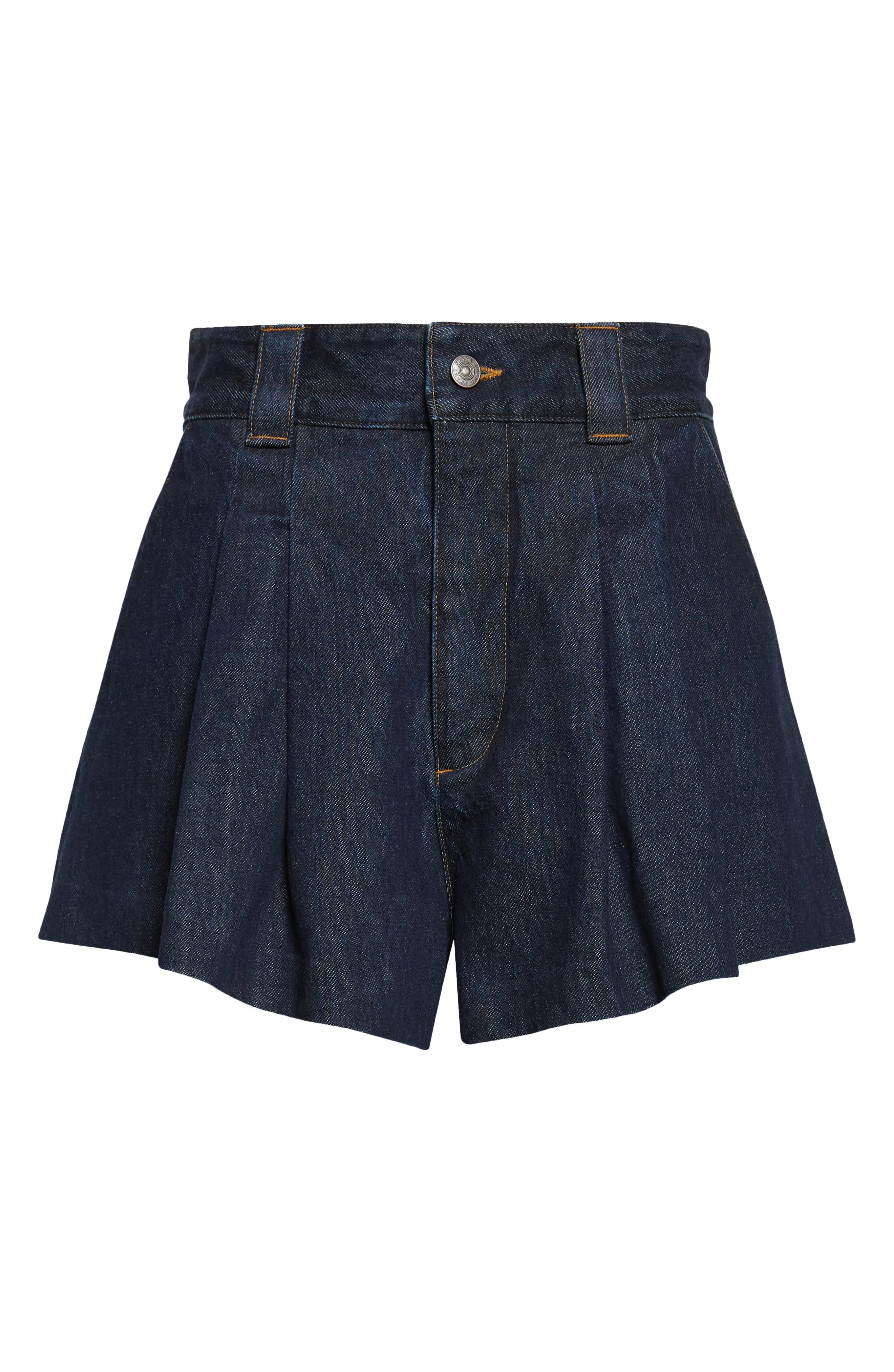 The Structural Pleated Denim Shorts (Women) | Nordstrom | Nordstrom