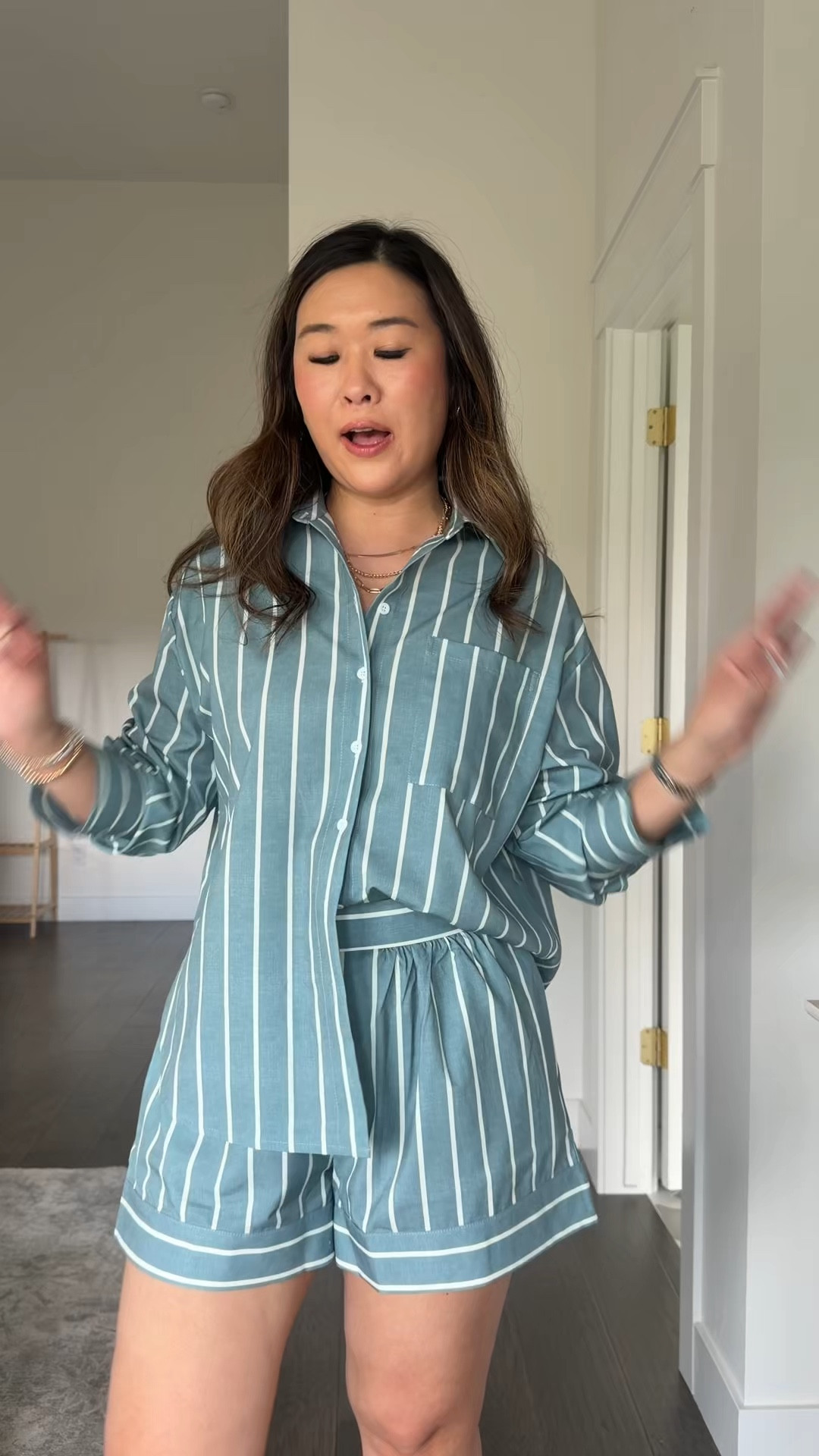 Amazon matching set // striped button down // beach vacation 
Wearing a medium 

#LTKPetite #LTKSeasonal #LTKootd