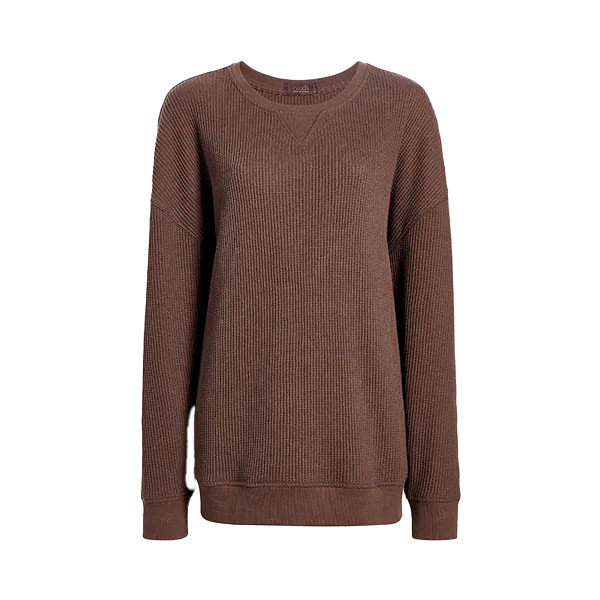 Waffle Pullover Crewneck | Coffee - nuuds | nuuds