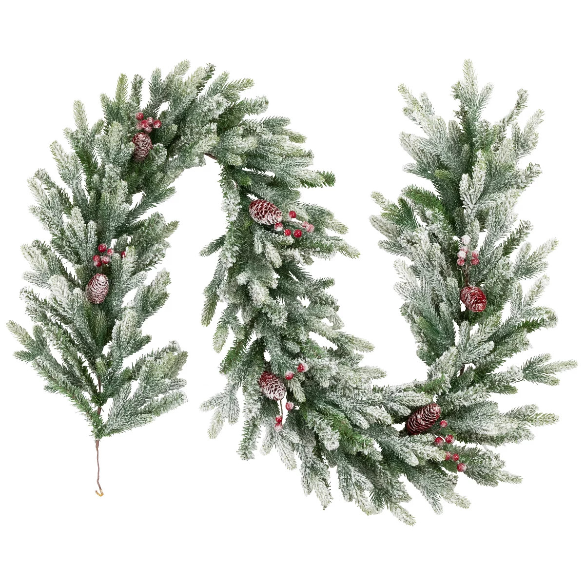 Northlight Real Touch™️ Flocked Snowcap Grove Fir Artificial Christmas Garland - 7' x 15"  - ... | Target