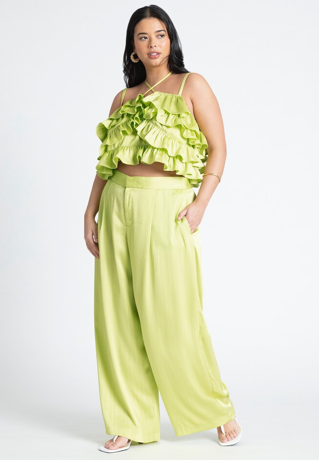 Wide Leg Pant With Pleat | Eloquii