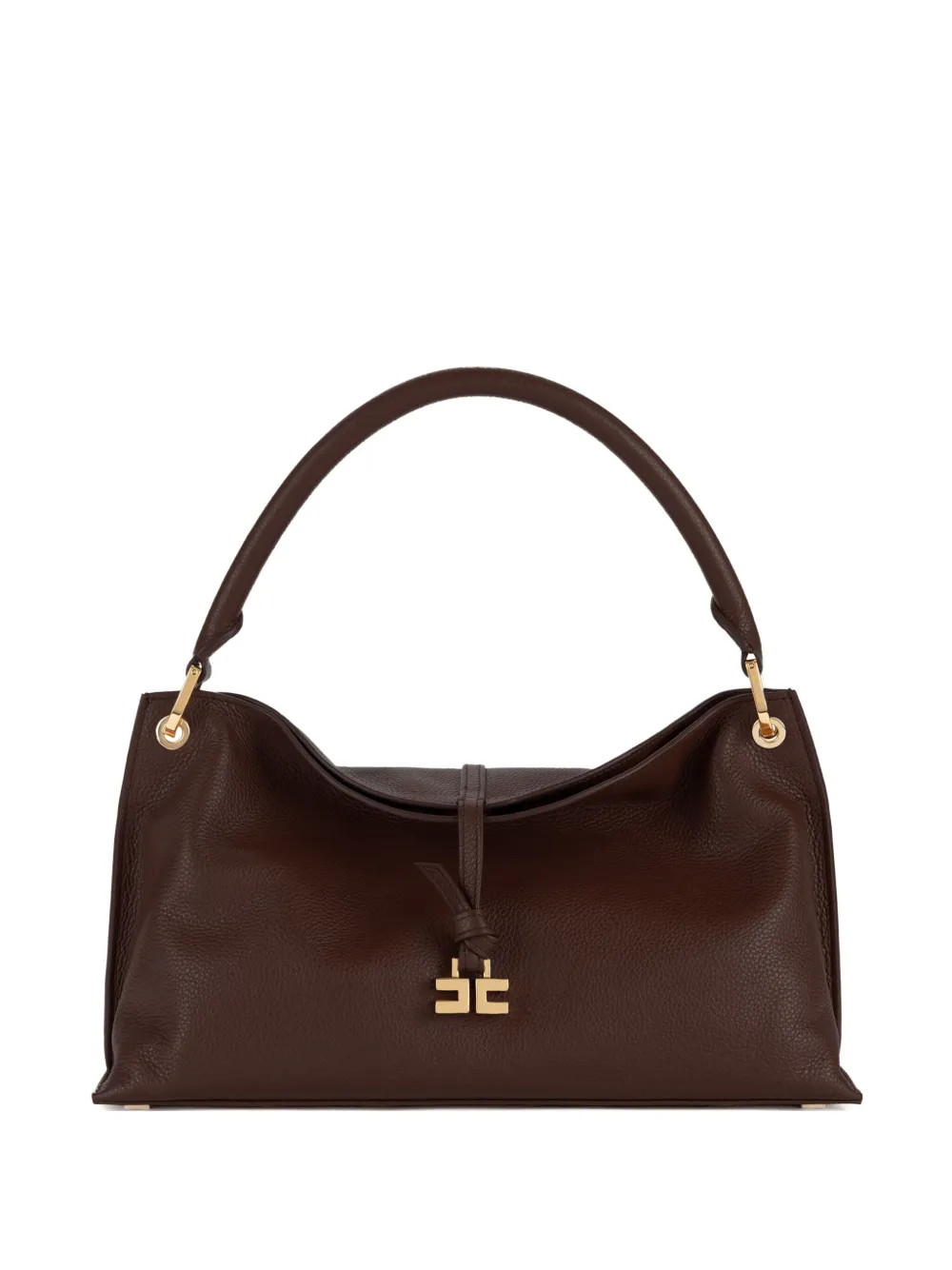 Elisabetta Franchi Medium Boulevard Leather Tote Bag | Brown | FARFETCH DE | Farfetch Global