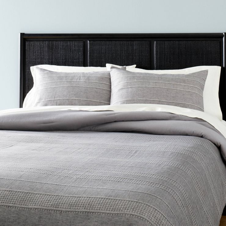 3pc Pickstich Stripe Comforter Bedding Set - Hearth & Hand™ with Magnolia | Target