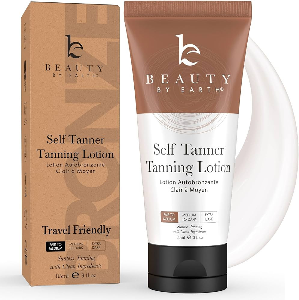 Tanning Lotion Self Tanner - With Natural & Organic Ingredients, Travel Size Self Tanning Lotion,... | Amazon (US)