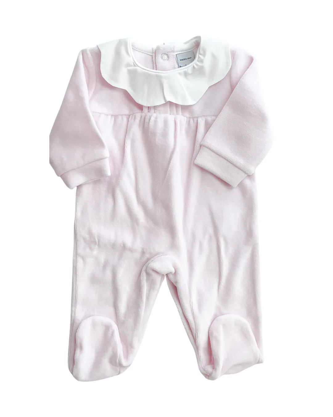 Pink Velour Footie | Loozieloo