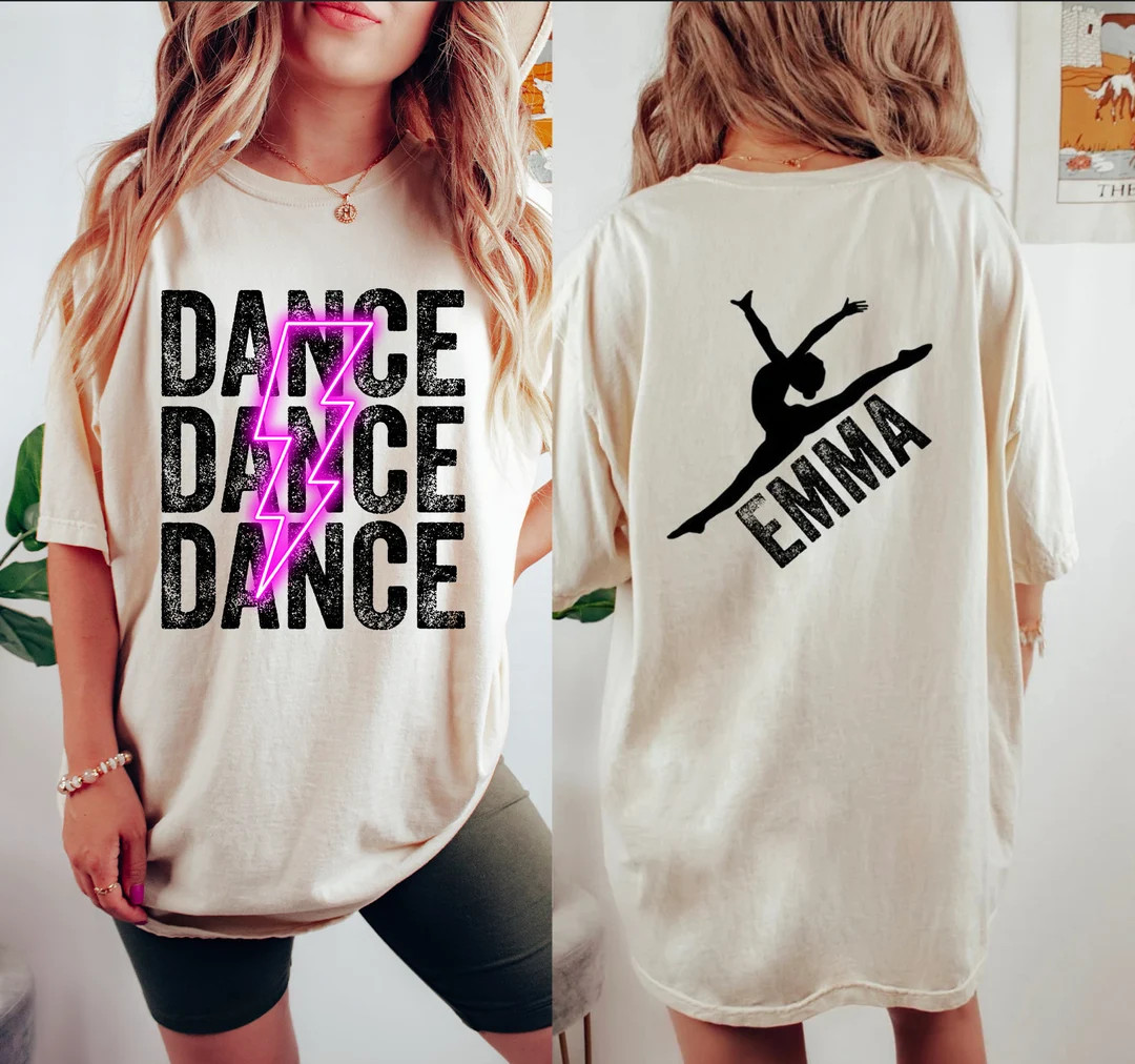 Custom Dance Mom Shirt With Personalized Kid Name, Cute Dance Mama Shirt, Ballet Tee for Mom, Gir... | Etsy (US)