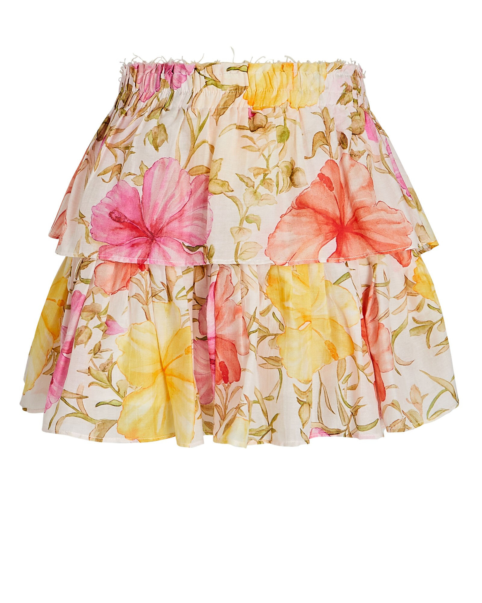 Ruffle Silk-Blend Mini Skirt | INTERMIX