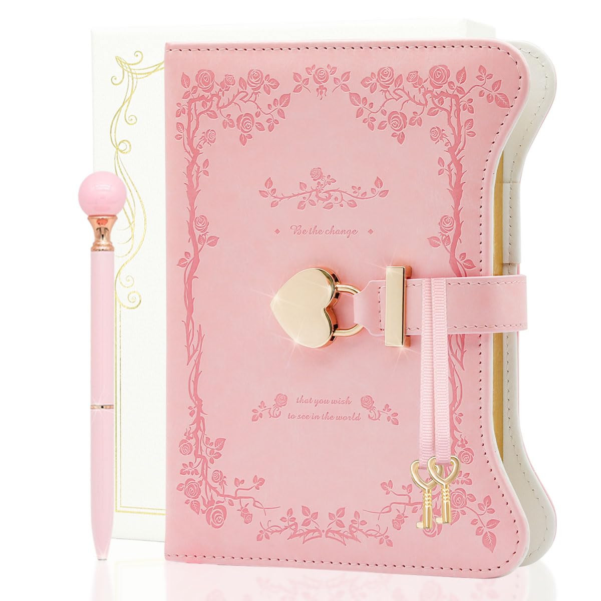 hi! SCI Diary with Lock and Keys for Girls & Women, 360 Pages Journal with Lock for Girls Gift Id... | Amazon (US)