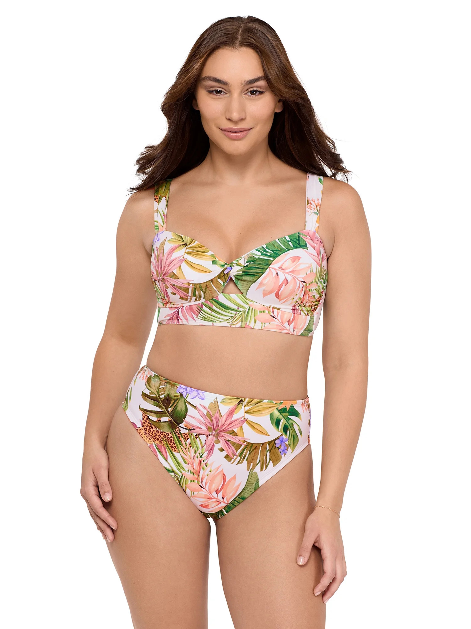 Sofia by Sofia Vergara Women's and Women's Plus Twist Bandeau Bikini Top, Sizes XS-2X | Walmart (US)