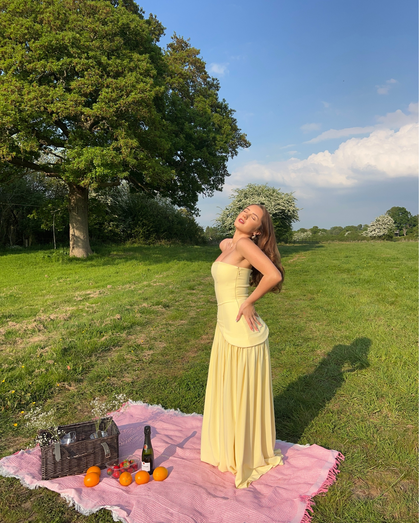 the butter yellow maxi dress absolutely gorgeous cinches you in perfect for vacation, birthday. Races , picnics it’s perfect 