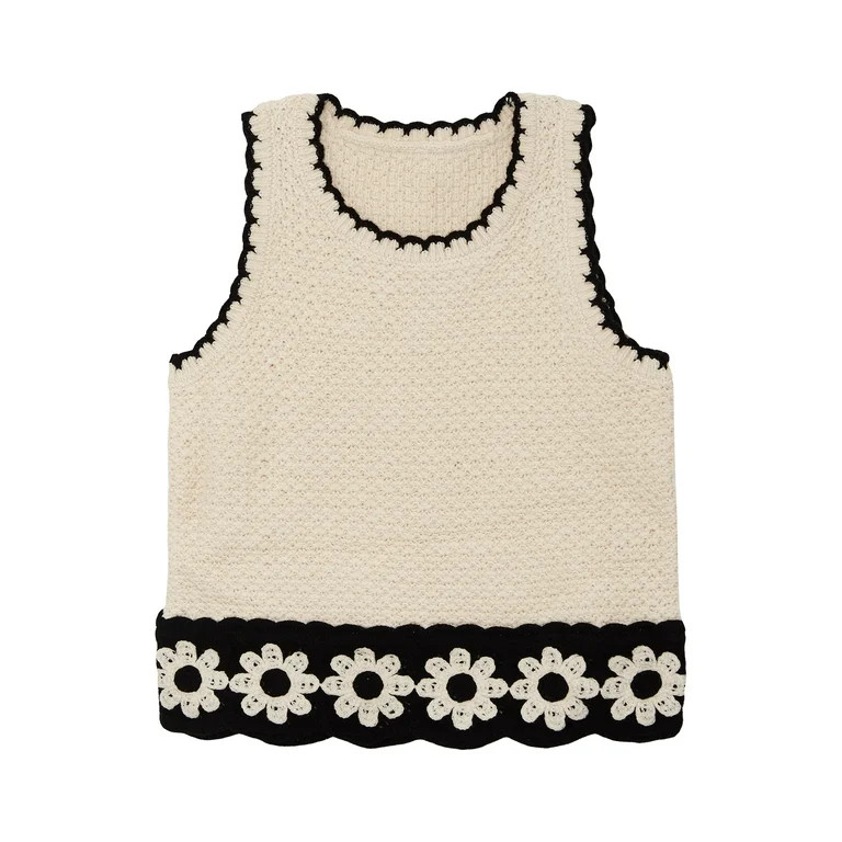 Wonder Nation Girls Sleeveless Sweater, Sizes 4-18 & Plus | Walmart (US)
