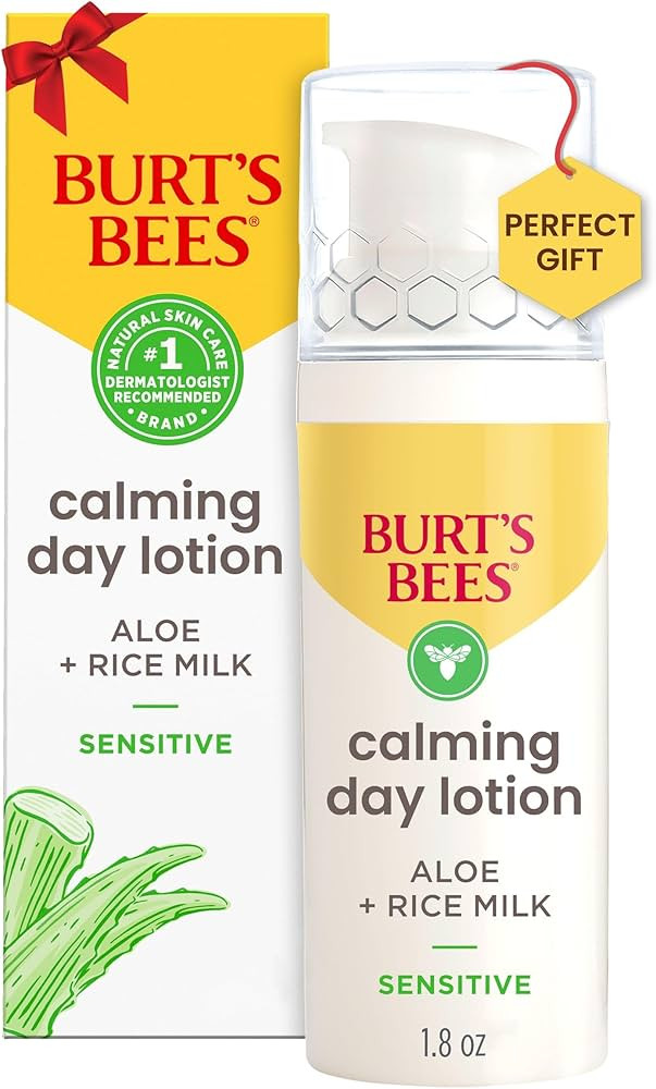 Burt's Bees Sensitive Solutions Calming Day Lotion with Aloe and Rice Milk, 98.8% Natural Origin,... | Amazon (US)