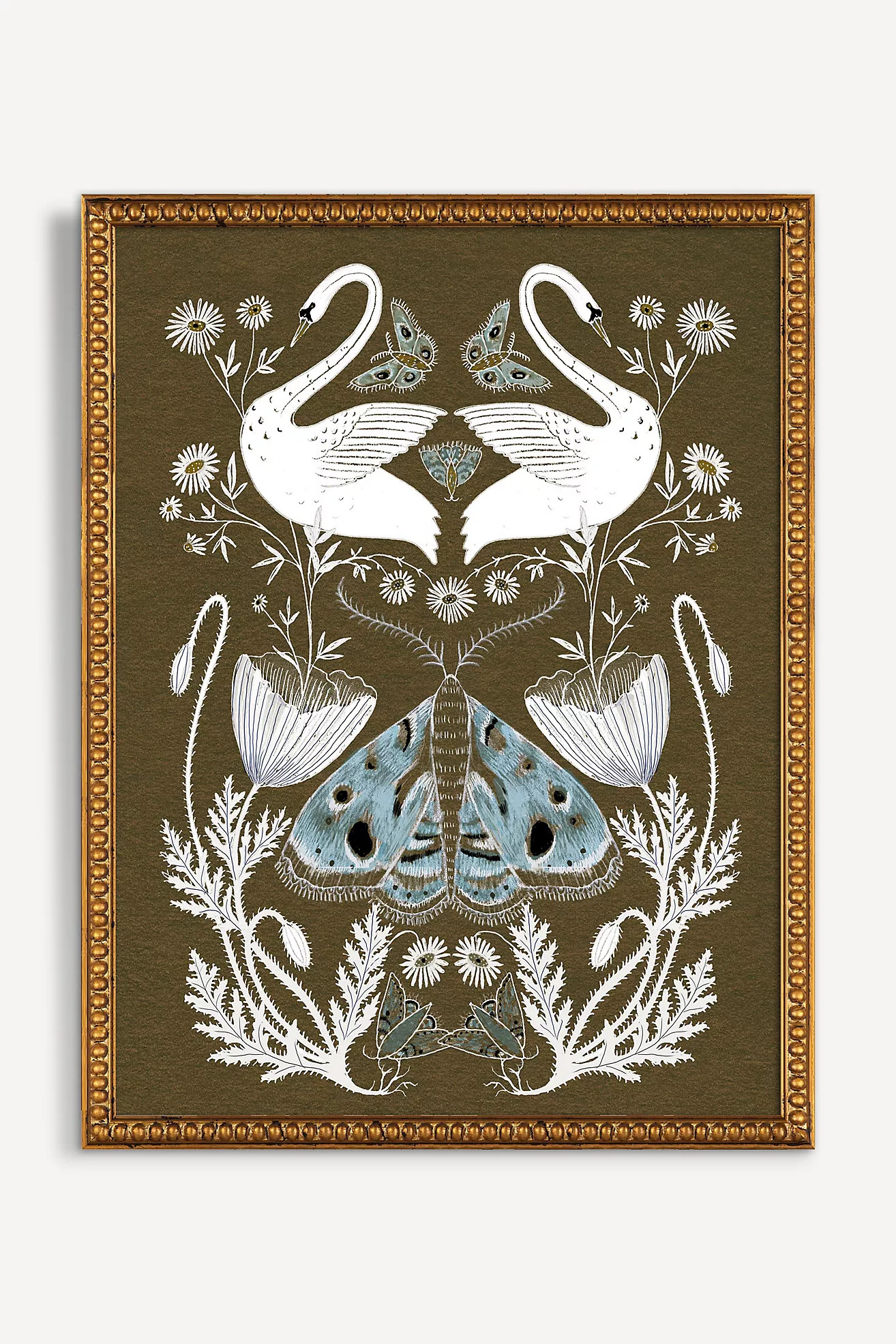 Swan and Moths Wall Art | Anthropologie (US)