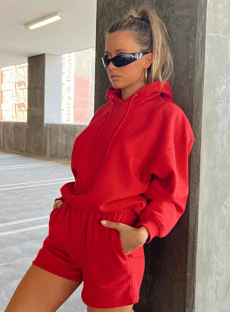 Voce Hoodie Red | Princess Polly US