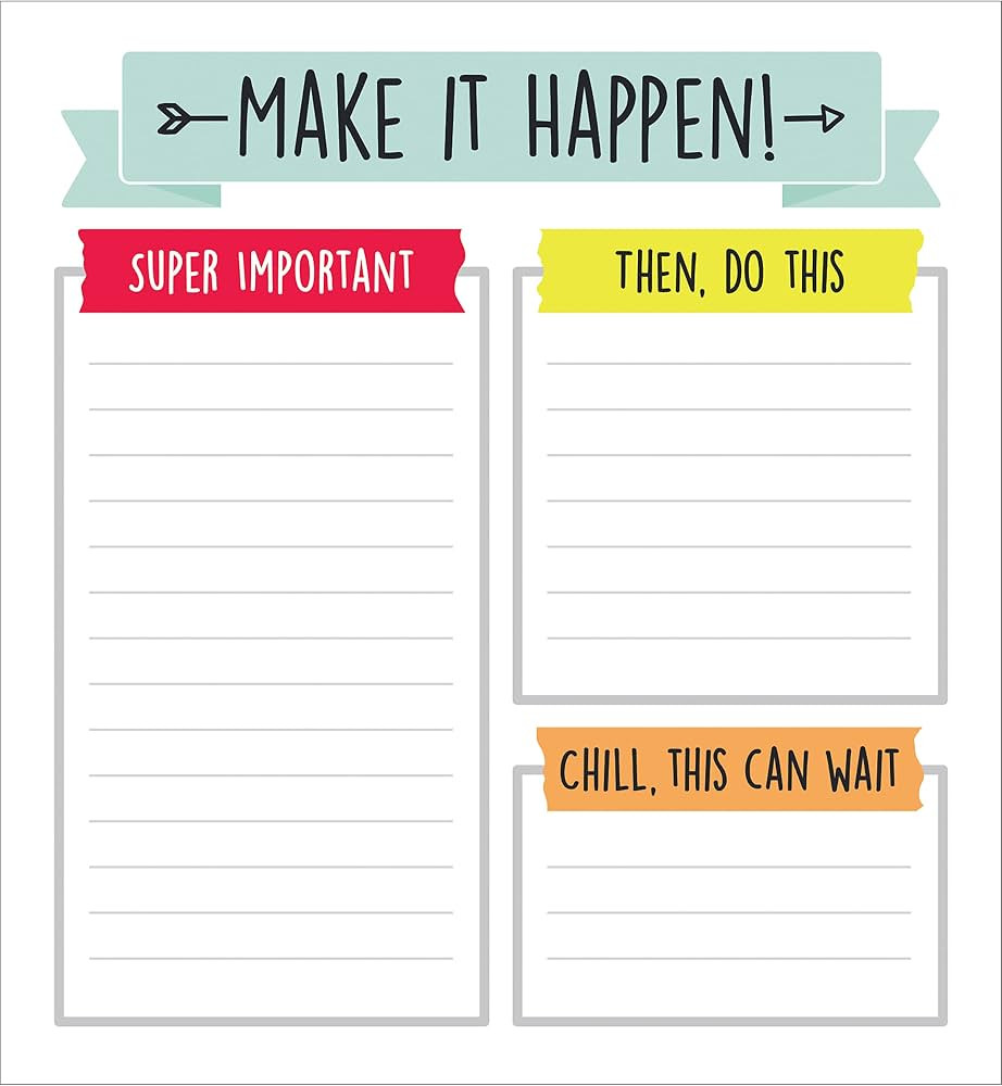 Carson Dellosa Aim High To Do List Notepad—5.75" x 6.25" Paper Stationery, Daily Checklist, Goa... | Amazon (US)