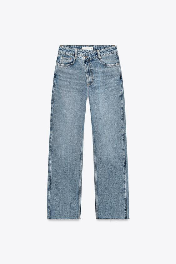 Z1975 STRAIGHT-LEG HIGH-WAIST JEANS | Zara UK