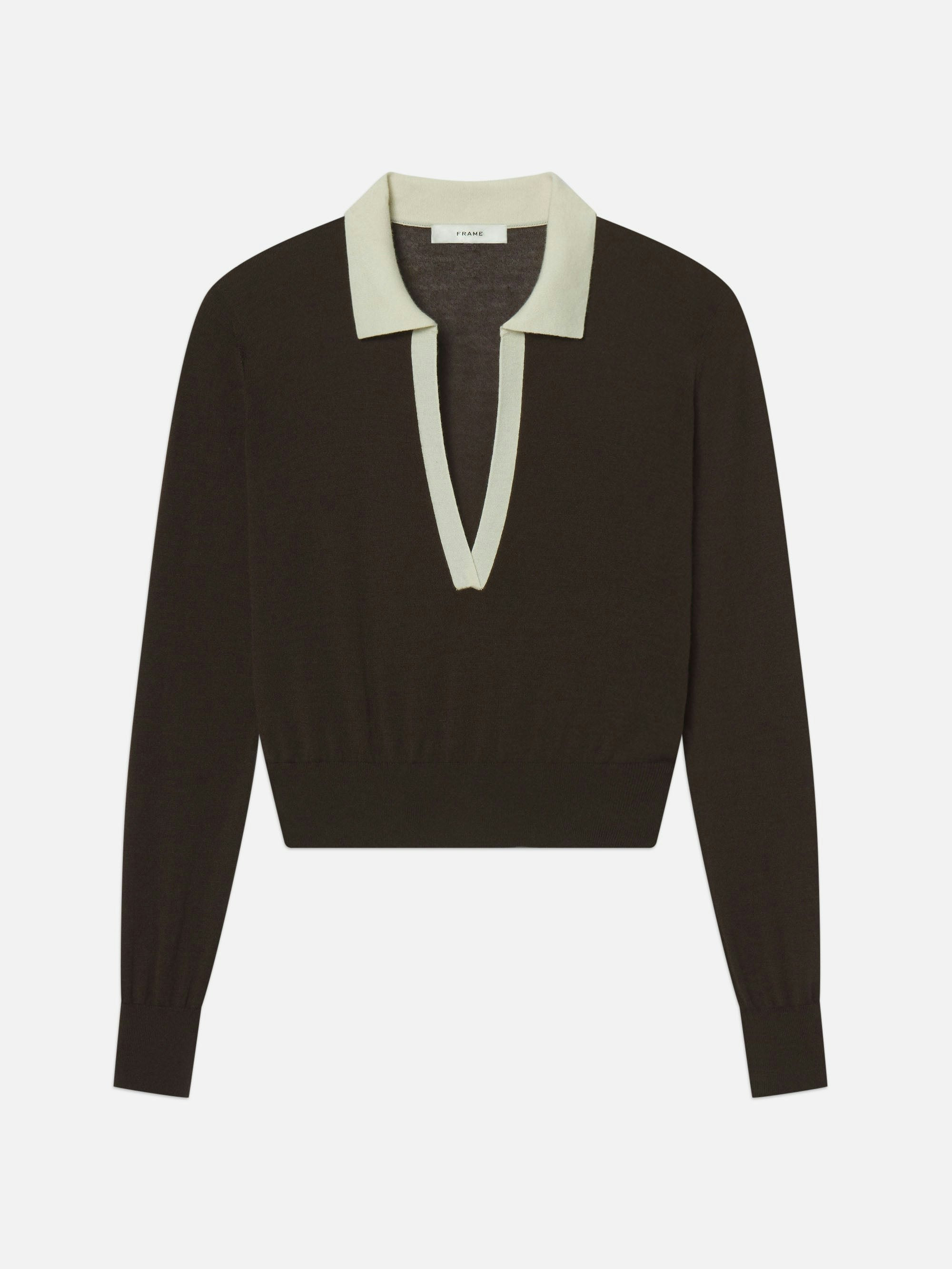 The Two Tone Polo -- Coffee Multi | Frame Denim