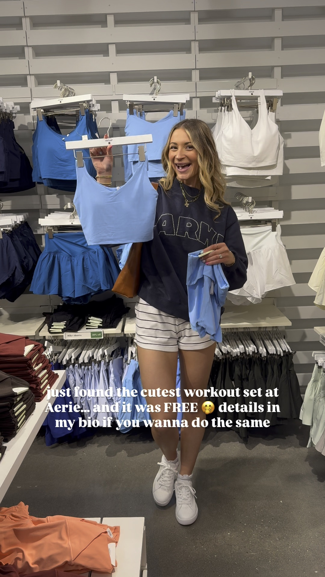 The cutest @Aerie workout set 🩵

#LTKActive #LTKSeasonal #LTKU