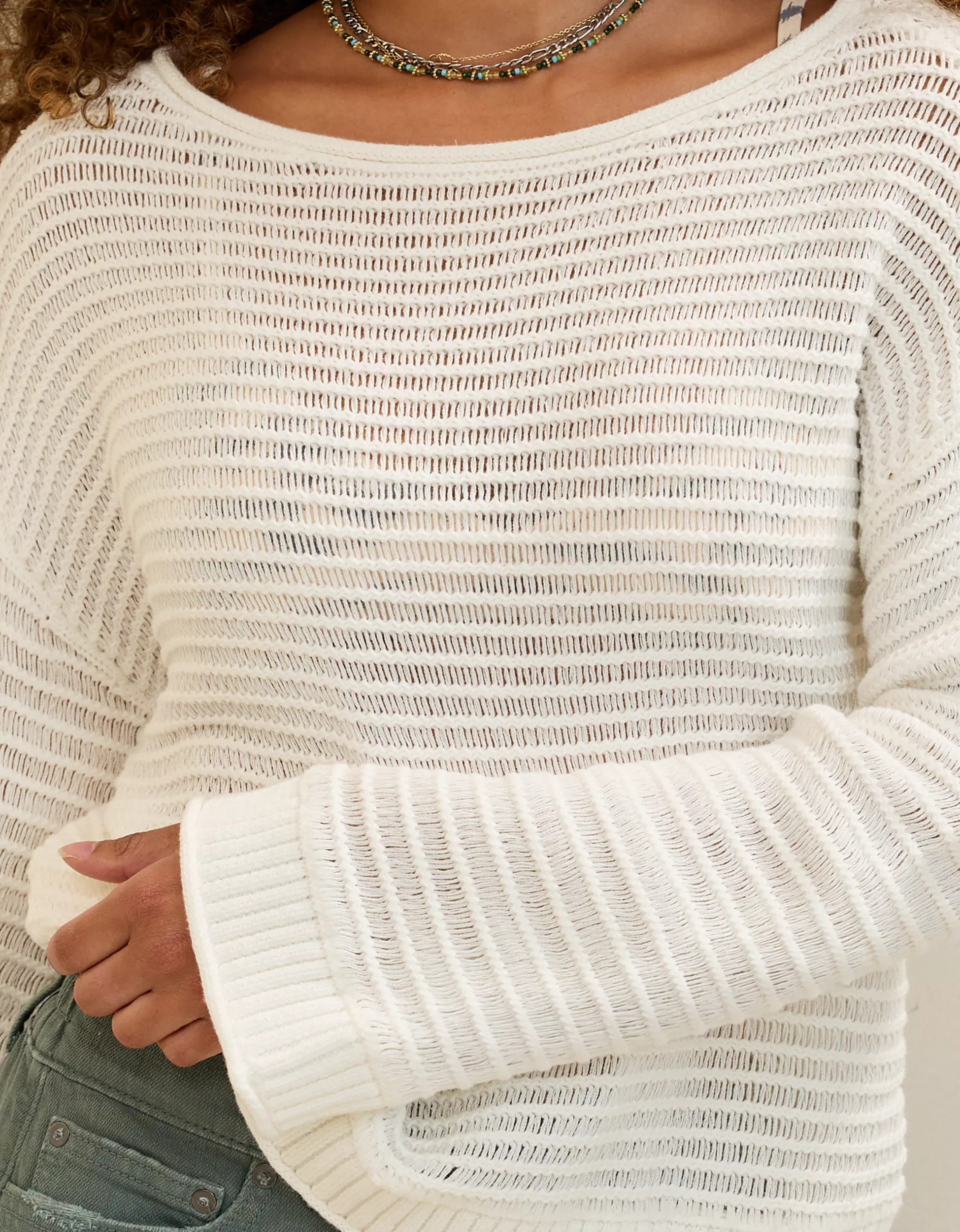 Aerie Sunkissed Textured Off-The-Shoulder Sweater | Aerie