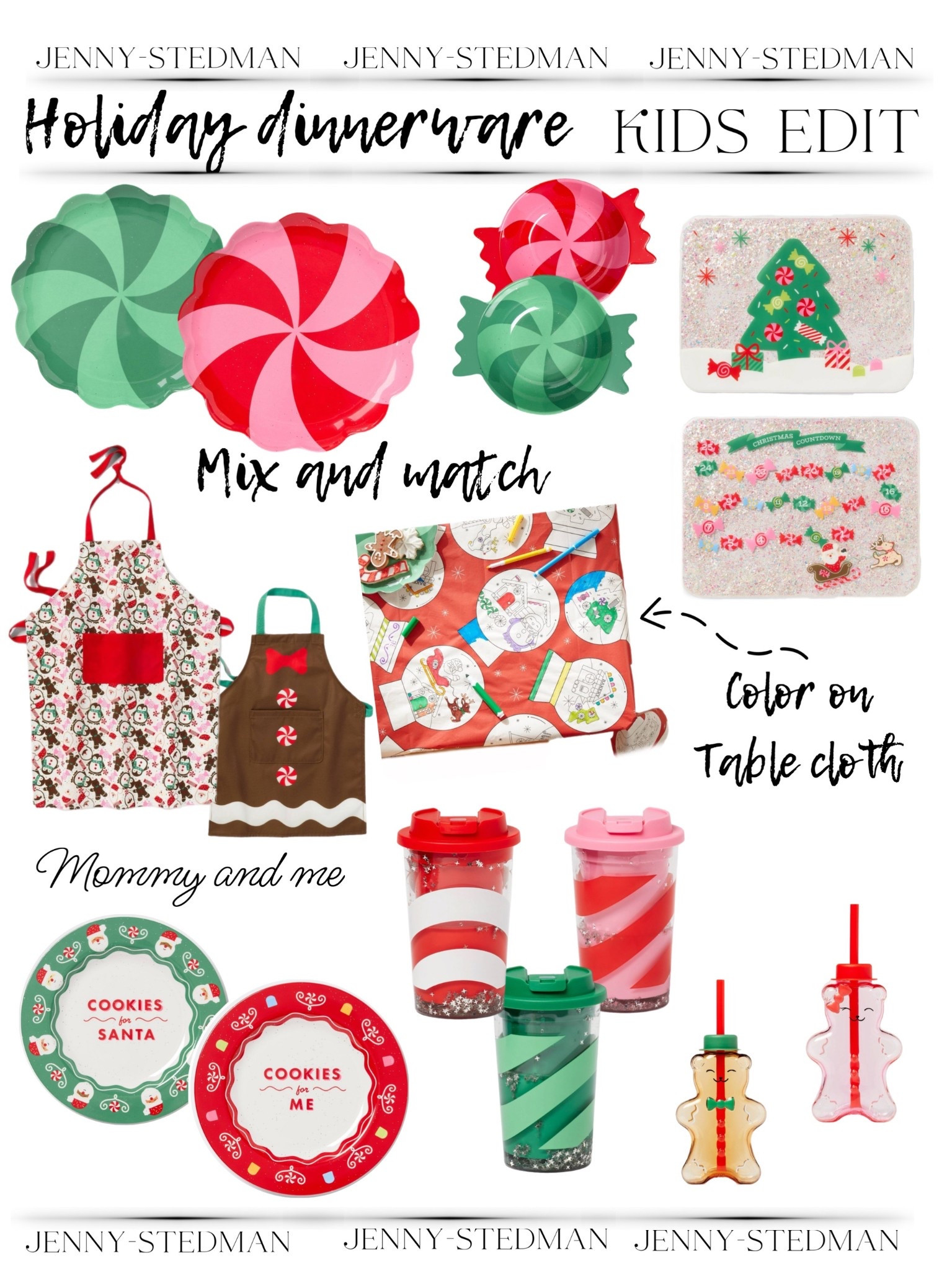 Pillow fort Christmas kids plates, cups, placemats, aprons and more! So adorable for the holidays. 

#LTKHoliday #LTKHome #LTKSeasonal