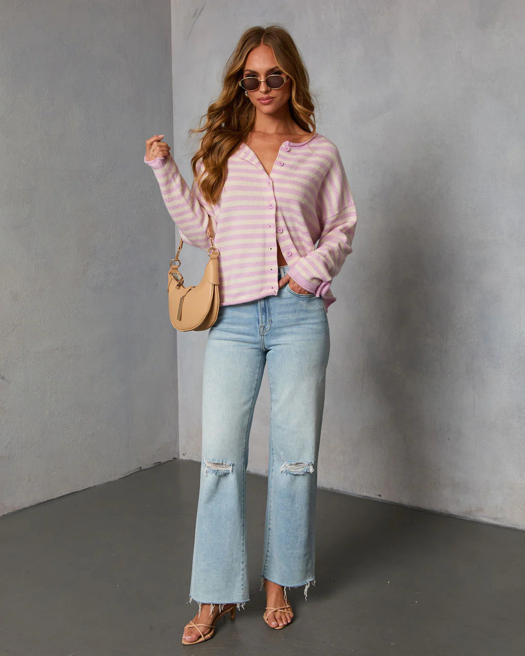 Sicilie Striped Knit Cardigan | VICI