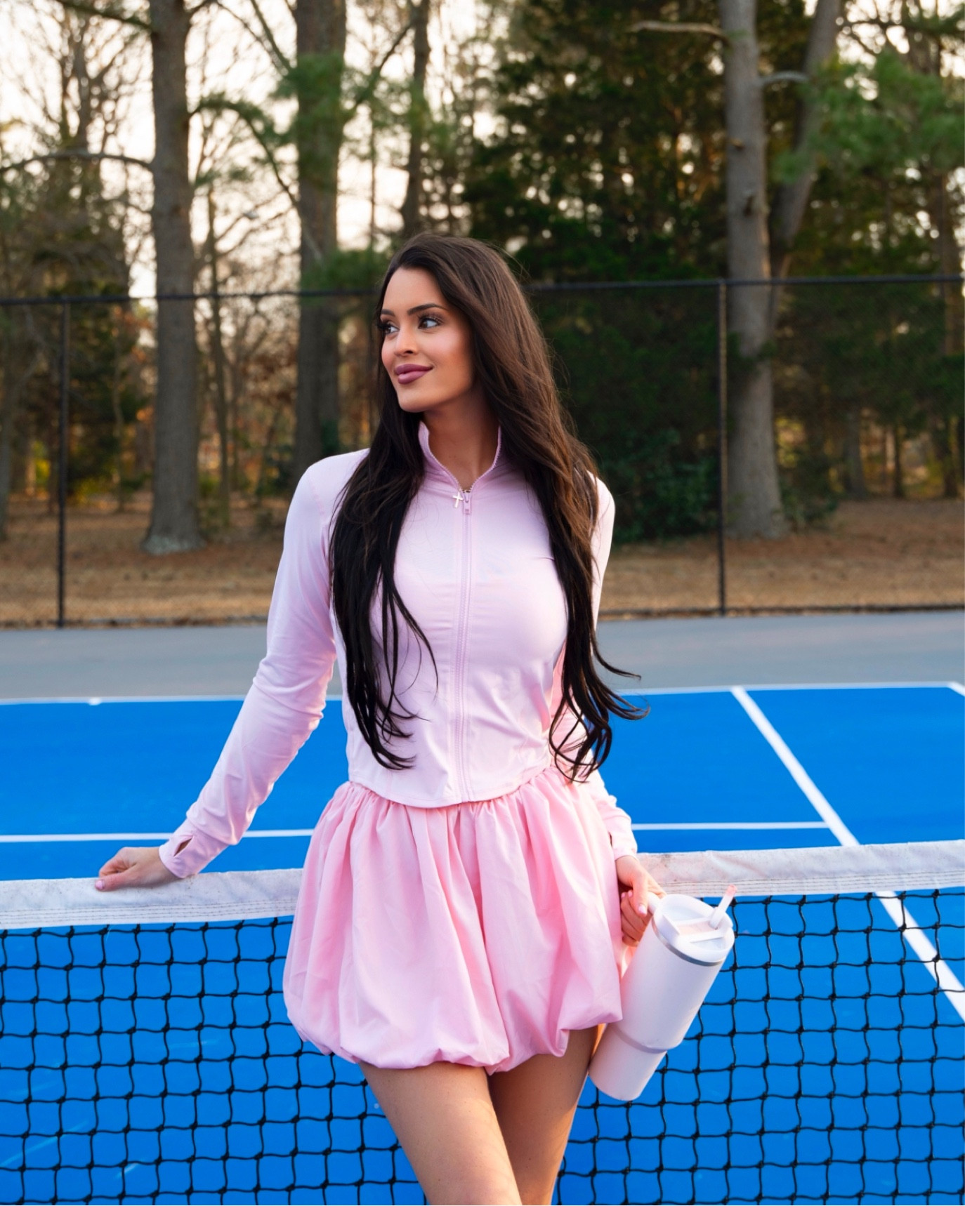 Ballet pink tennis outfitHalle

#LTKSeasonal #LTKActive #LTKMostLoved