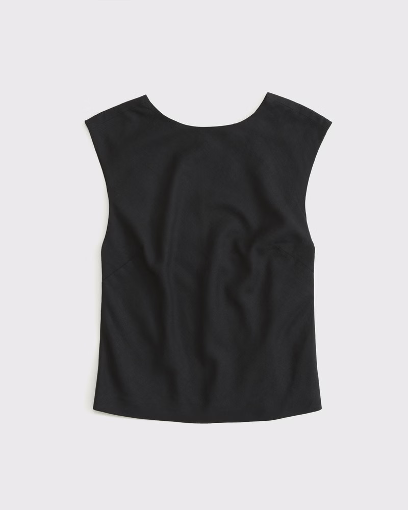 Women's Linen-Blend Skimming Shell Top | Women's Clearance | Abercrombie.com | Abercrombie & Fitch (US)