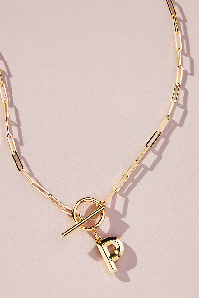 Chain Link Monogram Pendant Necklace | Anthropologie (US)