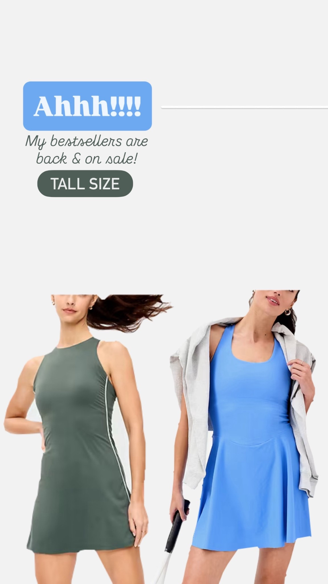 They are back tall, active wear dresses, tennis dress

#LTKSpringSale #LTKTall #LTKActive