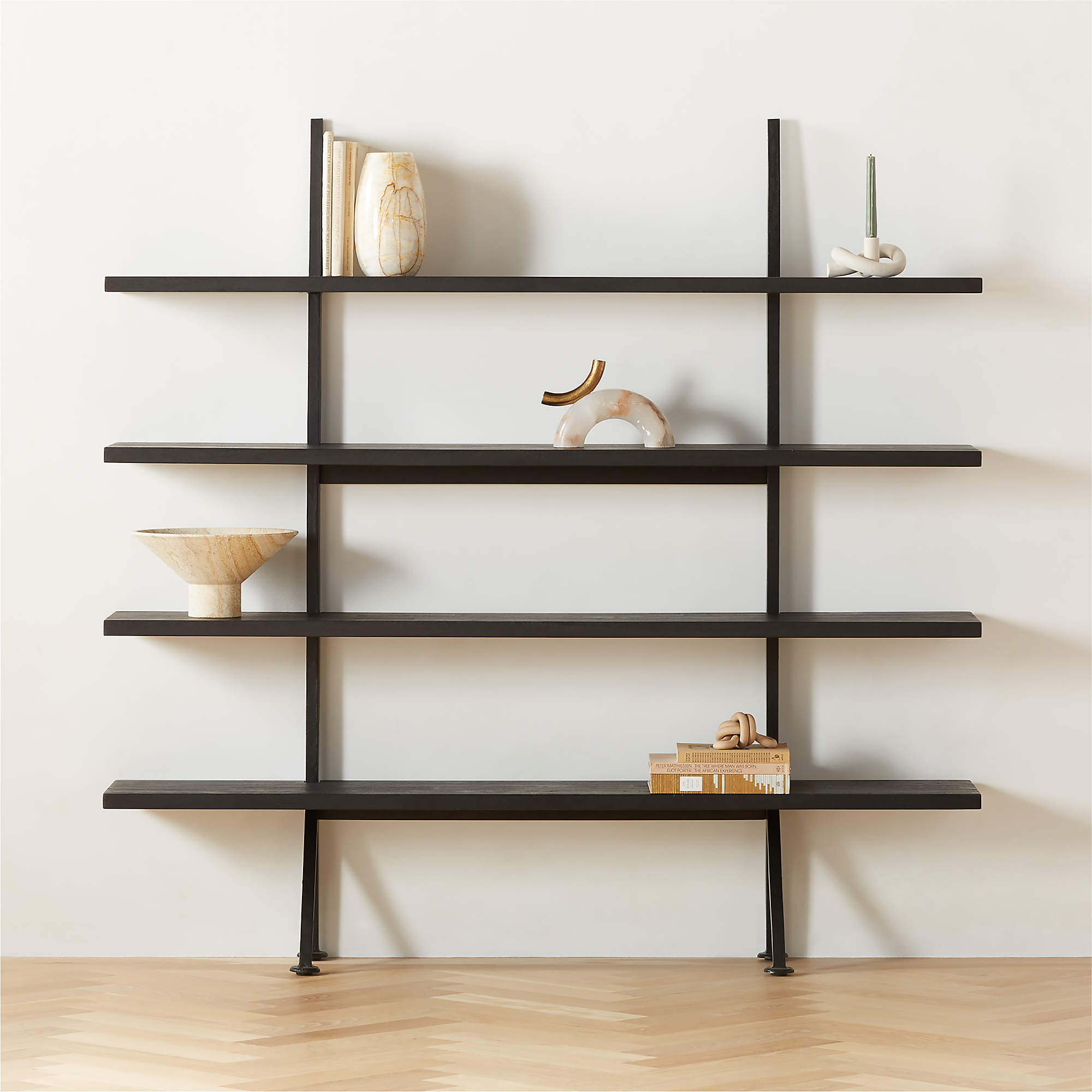 Azzurra Black Metal and Wood Bookshelf + Reviews | CB2 | CB2