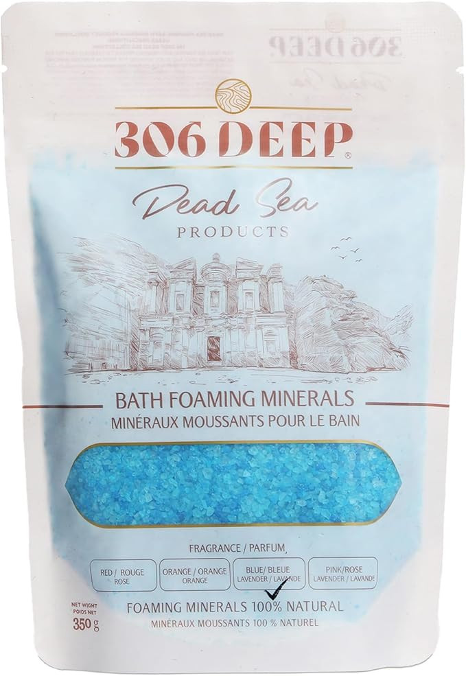 306 Deep Dead Sea Bath Salts Foaming Minerals - Blue Dead Sea Coarse Mineral for Soaking with Lav... | Amazon (US)