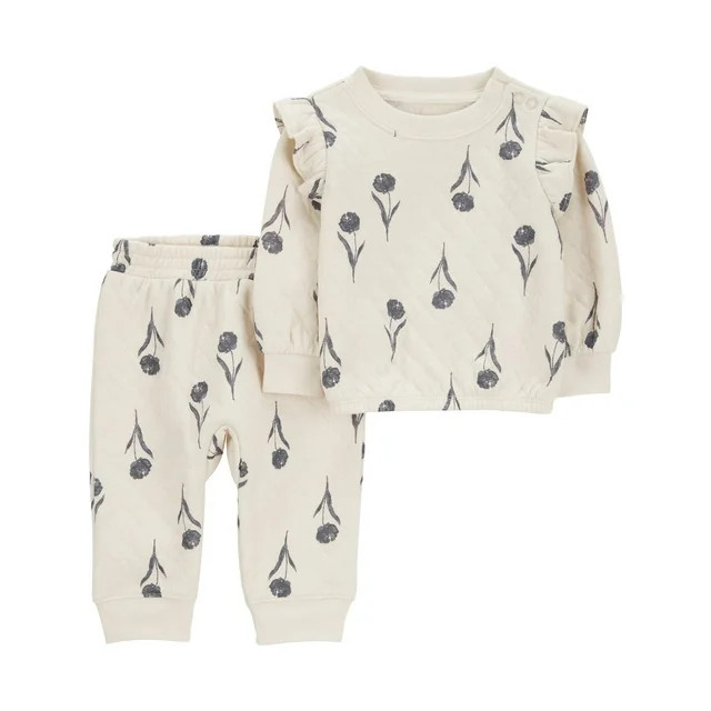 Carter's Child of Mine Baby Girl Outfit Set, 2-Piece, Sizes 0/3-24 Months | Walmart (US)