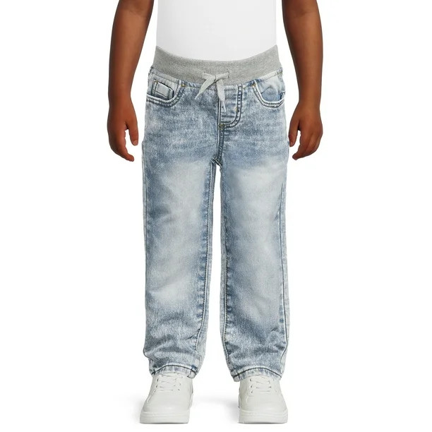 Wonder Nation Baby and Toddler Boys’ Knit Denim Jeans, Sizes 12M-5T | Walmart (US)